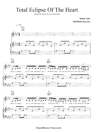 To anyone not privy to the details, the song seems like a fairly straightforward musical success. Total Eclipse Of The Heart Sheet Music Bonnie Tyler Sheetmusic Free Com