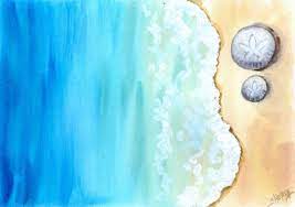Easy How To Paint Watercolor Beach Step