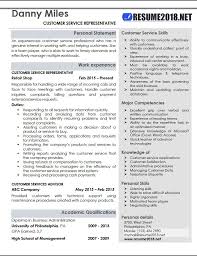 customer service representative resume