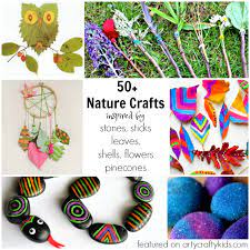 Collect items on a walk, roll the dice, and create something with that many of the. 50 Nature Crafts For Kids Arty Crafty Kids