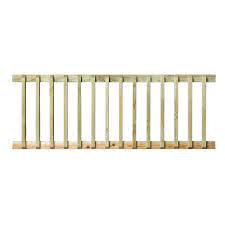 Generally, any deck raised 30 inches above grade is required by code to have a railing. Pressure Treated 6 Ft Handrail 132380 The Home Depot