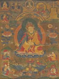A Thangka Depicting Padmasambhava Tibet 18th Century Lot Buddhist Art Thangka Art