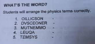 We did not find results for: Answered What S The Word Students Will Arrange Bartleby