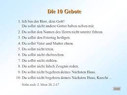 Reuss, gestaltung nach ephraim moses lilien. Die 10 Gebote Weiter Ppt Video Online Herunterladen