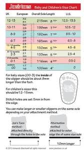 shoe size charts