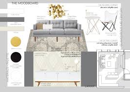 How to make a moodboard to bring your dream interior to life. E Design Living Room With Mid Century Mood And Glam Touch
