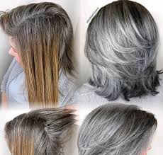 75 Women That Embraced Their Grey Roots And Look Stunning In 2020 Grey Hair Topper Grey Hair Transformation Grey Hair Color