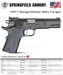 Springfiled Armory 1911 Range Officer Elite Target Hand Guns Guns Military Guns