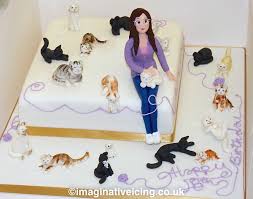 Personalized birthday cards from zazzle. Cat Lady Birthday Cake Imaginative Icing Cakes Scarborough York Leeds Malton Hull Bridlington Whitby Filey And Across The Uk