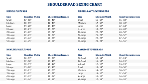 sizing charts american football equipment baseball softball