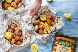 Low Country Boil Foil Packs Easy Grill Ready Weeknight Dinner Recipe