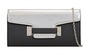 Black And Silver Clutch Purse Black Silver Colour Block Clutch Bag Blacksilverclutchbag Silverhandbagsuk Silver Clutch Bag Black Leather Bags Evening Clutch Bag