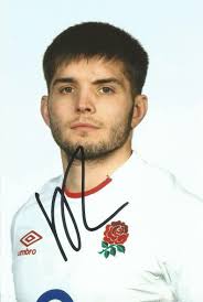 ENGLAND & BRISTOL BEARS RUGBY UNION: HARRY RANDALL SIGNED 6x4 PORTRAIT  PHOTO+COA