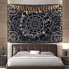 We will calculate the price for your customized size tapestry!c. 12 Constellation Tapestry Celestial Galaxy Tapestry Moon And Star Tapestry Black Tarot Hippie Tapestries For Room 51 2 X 59 1 Inches Buy Online In Dominica At Dominica Desertcart Com Productid 206065275