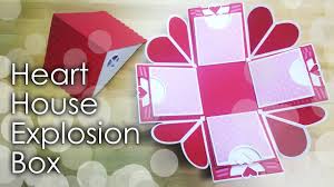 Download Tutorial Template Heart House Explosion Box Youtube