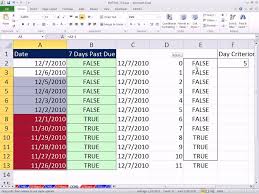 Excel Magic Trick 750 7 Days Past Due Conditional Formatting Logical Excel Templates Microsoft Excel Formulas Excel