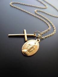 I Need A Gold Chain With The Cross And The Virgin Pendants To Wear Everyday Jewelry Necklace Gold Chain Jewelry