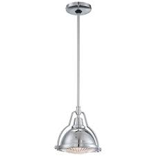 Find new pendant lighting for your home at. Home Decorators Collection Karnes 1 Light Brushed Nickel Mini Pendant With Shade And Clear Ribbed Glass 17231 The Home Depot