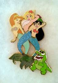 Disney Peter Pan Neverland Mermaids With Baby Tick Tok Fantasy Pin Le50 Peter Pan Mermaids Disney Art Mermaid Disney