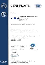 Iso 9001:2015 is the latest version of iso 9001 standard. Iso 9001 2015 Certificate Cks Glass Hardware