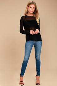 Maybe you would like to learn more about one of these? Sexy Black Top Mesh Top Long Sleeve Top Lulus
