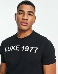 Luke printed t-shirt in black