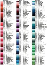 nuancier dmc nom couleur broderie pages de coloriages