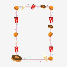 Gourmet Border Burger Ice Cream Food Border Gourmet Border Png Transparent Clipart Image And Psd File For Free Download Flower Border Clip Art Botanical Wedding Invitations