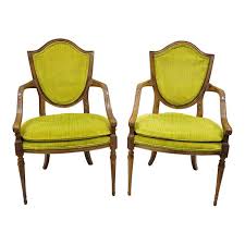French Louis Xvi Directoire Style Shield Back Arm Chairs Fauteuil A Pair Armchair Brown Leather Recliner Chair Victorian Chair