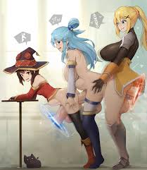 Darkness (konosuba) :: Megumin :: darkness (konosuba) :: Aqua (konosuba) ::  aqua (konosuba) :: KonoSuba porn :: Megumin :: KonoSuba porn :: stomach  deformation :: futa cum :: futa stockings :: futa