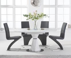 Zuo outdoor west port dining table in white wash boost home. Jackson 120cm Round White Extending Dining Table With Hampstead Z Chairs Black 4 Chairs 1 449 00 Save Up To 24 Off