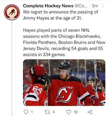 Jimmy hayes' cause of death is currently unknown. Fo52pyyizixpxm