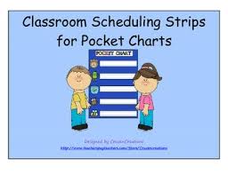 classroom pocket chart schedule strips