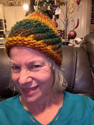My newest beanie with the Rave yarn!!