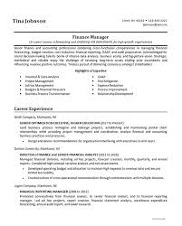 senior finance manager resume example