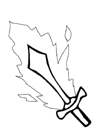 A steel blade and a wooden hilt are important components of a combat device. Sword Coloring Pages Free Printable Sword Coloring Pages