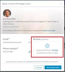 Currently reviewing portfolios and resumes. How To Attach A Resume To A Linkedin Job Application Linkedin Job Job Application Resume