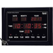 This is a new version of a 7 segment digital clocks that uses ws2812b led's. Black Ajanta Dc 017 Digital Wall Clock For Office Rs 1595 Unit Id 19535216562