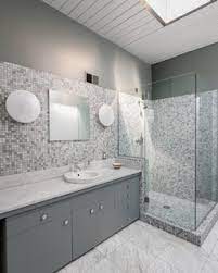 Dampen the tile surface with water on a sponge before the application of grout. Best 60 Modern Bathroom Mosaic Tile Walls Design Photos And Ideas Dwell