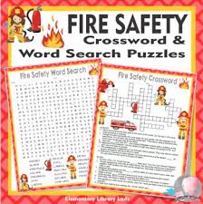 This Is A Pdf Of A Fire Safety Crossword Puzzle And Word Search This Resource Includes Clues And Words R Fire Safety Fire Safety Activities Elementary Library