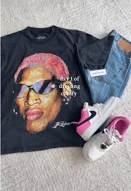 I love a good baggy look 🩷 and this dennis rodman graphic tee went  crazyyyy @pacsun @Dennis Rodman #winterfashion #graphictee #baggyclothes  #fyp