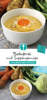 Babybrei Mit Suppengemuse Vegetarisches Mittagsbrei Rezept Rezept Babybrei Babybrei Selber Kochen Babynahrung