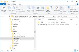 To transfer favorites from edge to edge or google chrome, follow the below. Ms Edge Browser Favorites Storage Folder Location For Export Save Backup Tech Journey