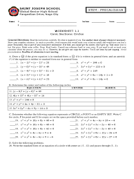 Pre calc worksheets from precalculus worksheets with answers pdf , source:topsimages.com. Finding Standard Equation Of Circle Worksheet Write The Answers An Ellipse Midpoint Formula Samsfriedchickenanddonuts