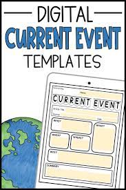 Current Events Templates Worksheets Assignments Distance Learning Reading Comprehension Skills Current Events Current Events Worksheet
