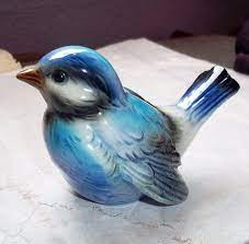 Vintage ceramic blue bird figurine. Vintage Goebel Bluebird Ceramic Figurine Cv73 Blue Bird Ceramic Figurines Animal Figurines