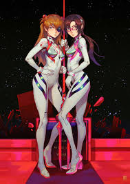 3.0+1.0 thrice upon a time. Souryuu Asuka Langley And Makinami Mari Illustrious Neon Genesis Evangelion And 2 More Drawn By Alejandro Tio Danbooru