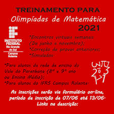We are both part of the legacy of celebrating and experiencing football. Campus Rolante Oferta Curso De Extensao Para As Olimpiadas De Matematica 2021 Obmep Campus Rolante