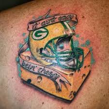 Show off your brand's personality with a custom tattoo logo designed just for you by a professional designer. Yellow Green Bay Packers Tattoo Design