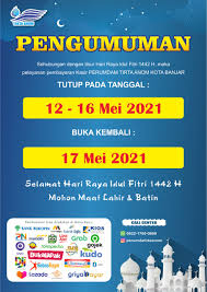Bank akan tutup lebih awal dari biasanya, misal jika pada bulan biasanya tutup mulai jam 4 sore pada bulan puasa dapat tutup jam 3 sore, lebih awal satu tutup : Tutup Selama Libur Lebaran Perumdam Tirta Anom Kota Banjar Arahkan Pembayaran Online Times Indonesia